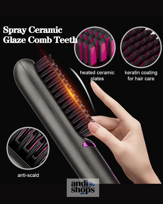 Mini Cepillo Alisador De Pelo Caliente portátil